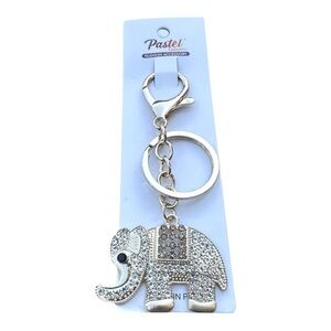 3/$25 Pastel Sparkle.Collection Jeweled Gold & Amber Elephant Keychain Bag Charm